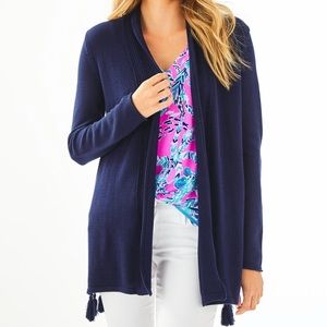 NWT Lilly Pulitzer Navy Ashwood Cardigan Navy